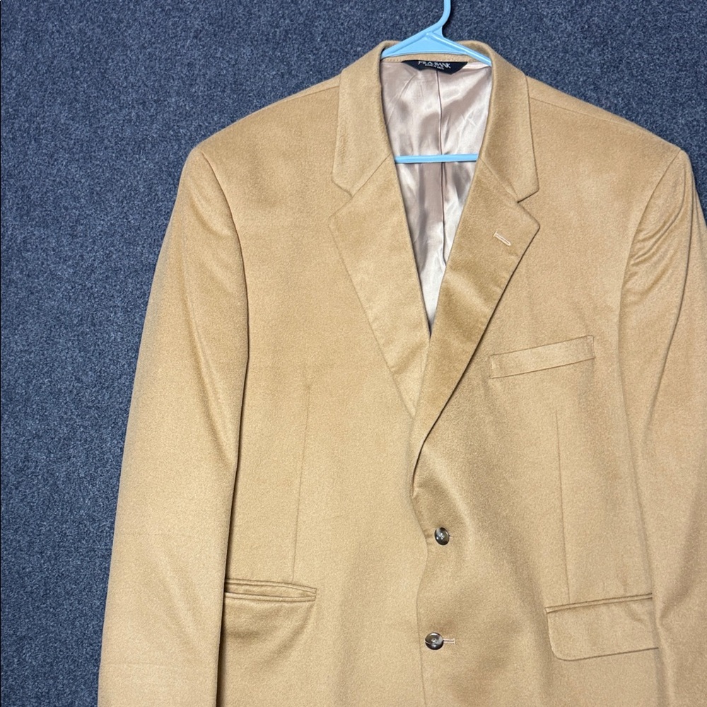 Jos. A. Bank 100% Cashmere Classic Tan Blazer 48R - Picture 7 of 12